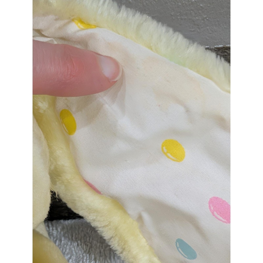 Vintage 1984 Mattel Emotions Yellow Bunny Rabbit Rubber Face Jelly Beans Plush - Picture 5 of 14